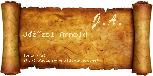 Józsi Arnold névjegykártya